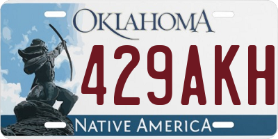 OK license plate 429AKH