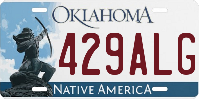 OK license plate 429ALG