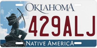 OK license plate 429ALJ