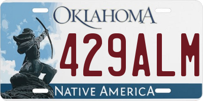 OK license plate 429ALM