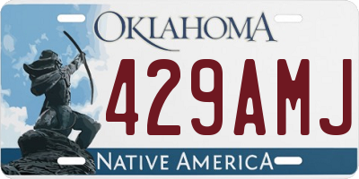 OK license plate 429AMJ
