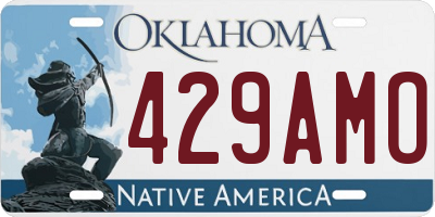 OK license plate 429AMO