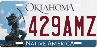 OK license plate 429AMZ
