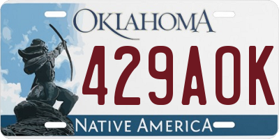OK license plate 429AOK