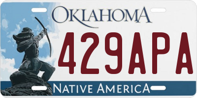 OK license plate 429APA