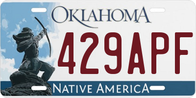 OK license plate 429APF