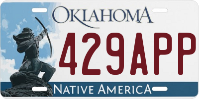 OK license plate 429APP