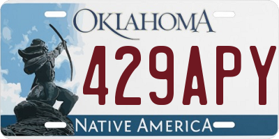 OK license plate 429APY