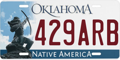 OK license plate 429ARB