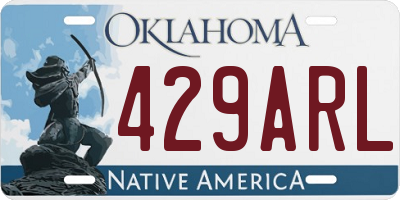 OK license plate 429ARL