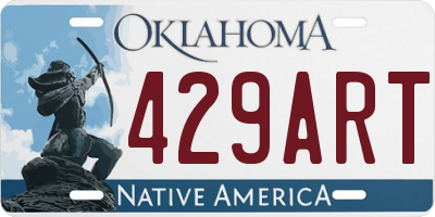 OK license plate 429ART