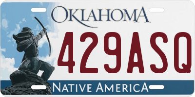 OK license plate 429ASQ
