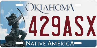 OK license plate 429ASX
