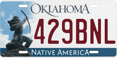 OK license plate 429BNL
