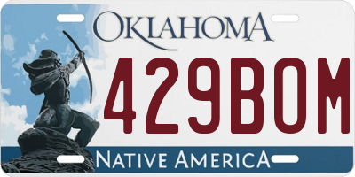 OK license plate 429BOM