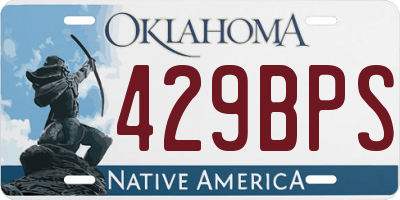 OK license plate 429BPS