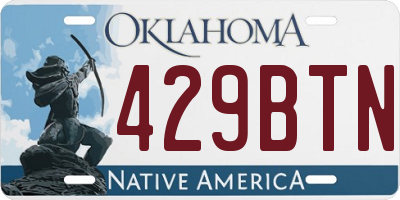 OK license plate 429BTN
