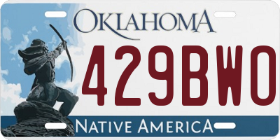 OK license plate 429BWO