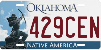 OK license plate 429CEN
