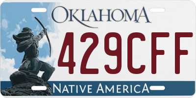 OK license plate 429CFF
