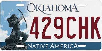OK license plate 429CHK