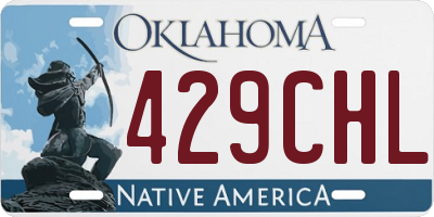 OK license plate 429CHL