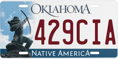 OK license plate 429CIA