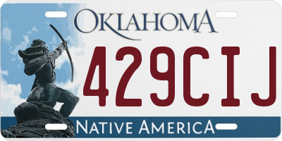 OK license plate 429CIJ