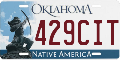 OK license plate 429CIT