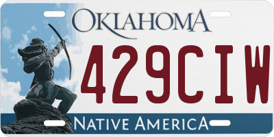 OK license plate 429CIW