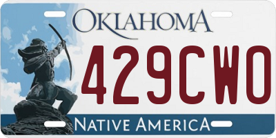 OK license plate 429CWO