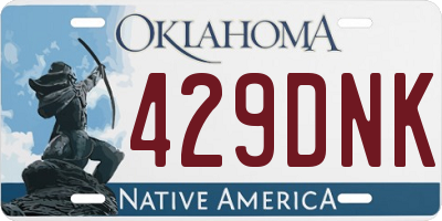 OK license plate 429DNK
