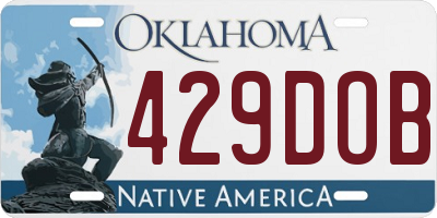 OK license plate 429DOB