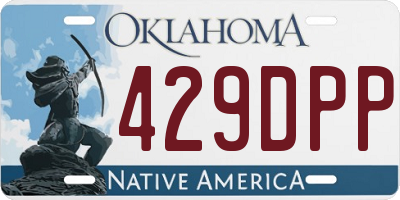 OK license plate 429DPP