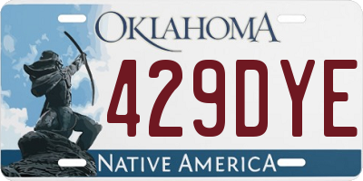 OK license plate 429DYE
