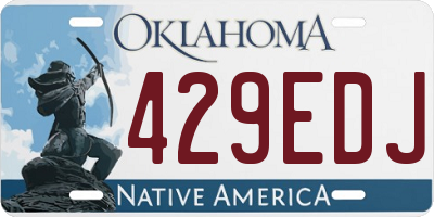 OK license plate 429EDJ