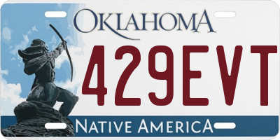 OK license plate 429EVT