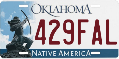 OK license plate 429FAL