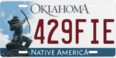 OK license plate 429FIE