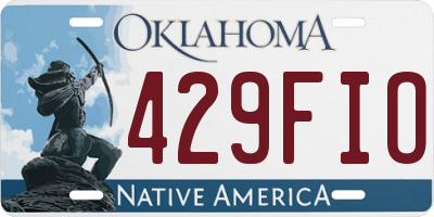 OK license plate 429FIO
