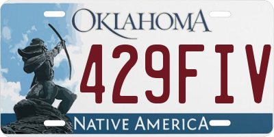 OK license plate 429FIV