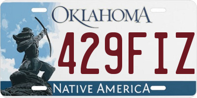 OK license plate 429FIZ