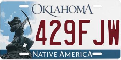 OK license plate 429FJW