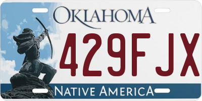 OK license plate 429FJX