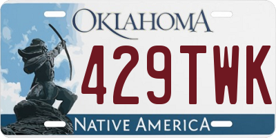 OK license plate 429TWK