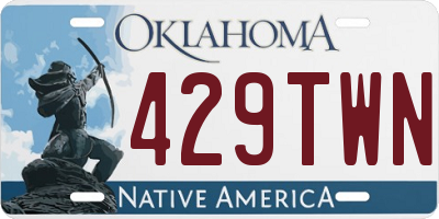 OK license plate 429TWN