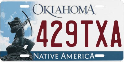OK license plate 429TXA
