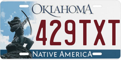 OK license plate 429TXT