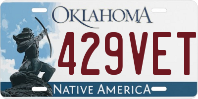OK license plate 429VET