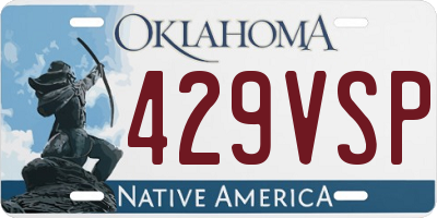 OK license plate 429VSP